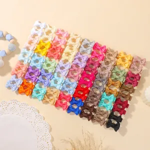 Set de mini pinzas para el pelo con lazos de colores para niñas, accesorios artesanales