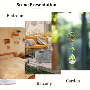 Acchiappasole in cristallo ape fatto a mano per decorazione camera da letto balcone e giardino