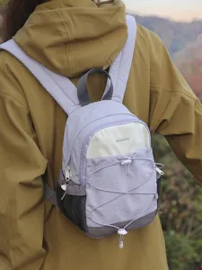 Compact light purple outdoor contrast color backpack for hiking and daily travel