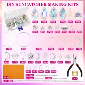 Kit fai da te Suncatcher 228 pezzi con prismi di cristallo e attrezzi