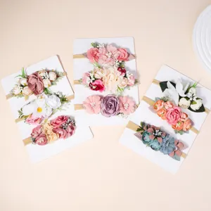 Elegante bloemen hoofdband set voor baby's en kinderen voor strandvakantie foto's