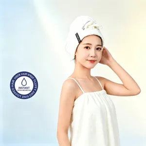 Thickened Absorbent Quick-Drying Dry Hair Cap Women Coral Fleece Pineapple Grid Bowknot Bath Hair Towel Wrap