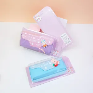 Astuccio pieghevole per bambini cartone grande capacità simpatico coniglietto scuola