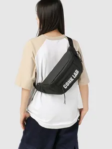 Bolso de Pecho Crossbody Streetwear de Gran Capacidad Unisex Estilo Motociclista Estampado de Letras Nylon para Viajes Diarios