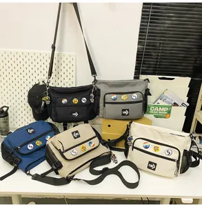 Utility style messenger bags in multiple colors for students and commuters.