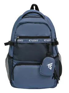 Großer blauer Schülerrucksack mit passendem Etui für Reise und täglichen Gebrauch