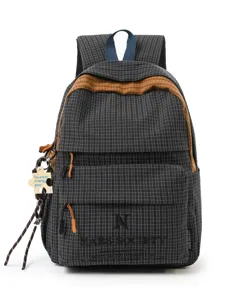 Sac à dos d'école à carreaux grande capacité avec logo Mars Society brodé pour étudiants
