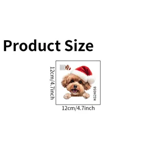 Dimensioni del prodotto 12x12cm per l'adesivo interruttore cane di Natale carino