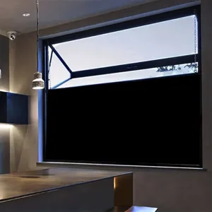 Blackout privacy window film installed on a modern office window for anti-peeping