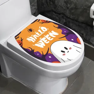 Dettaglio dell'adesivo per coperchio WC di Halloween in PVC impermeabile con fantasma