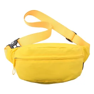 Kompakte, leuchtend gelbe Sport-Gürteltasche mit verstellbarem Gurt für vielseitigen Einsatz