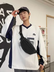 Schwarze minimalistische Crossbody-Brusttasche für Sport und Freizeit