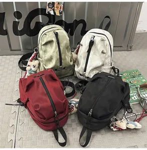 Casual unisex sling bags in multiple colors including sage green, red, and black style.