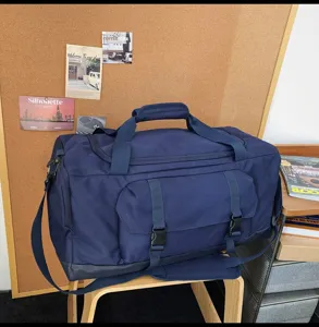 Borsone sportivo blu scuro di grandi dimensioni per palestra e viaggi in stile lifestyle