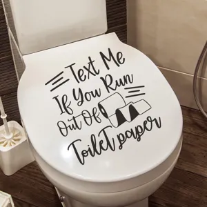 Creative "Text Me" English lettering vinyl decal for toilet lid bathroom wall decoration