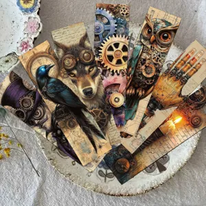 Vintage Steampunk Lesezeichen Papier Retro Mechanisches Getriebe Design Scrapbooking DIY Material Lesekarten Buch Zubehör