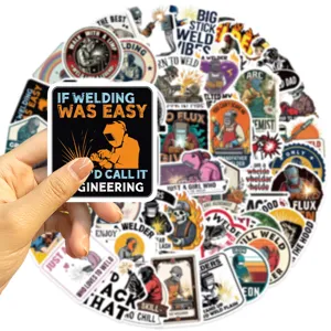 Colección de 50 pegatinas de soldadura impermeables con eslóganes humorísticos y diseños