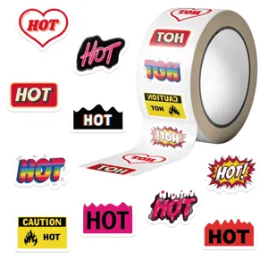 Cool PVC Journal Sticker Roll Multicolor Printed Warning Sign Alphabet Pattern Self-Adhesive Sticker For Gift Packaging Scrapbooking Decor