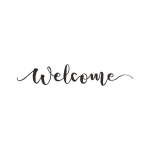 Minimalist handwritten Welcome wall sticker for door and home decor