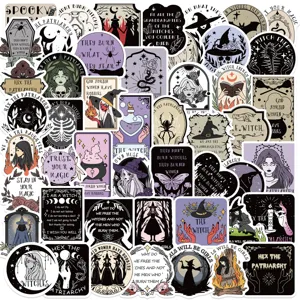 Hekserige Feministische Stickers Waterdicht Gothic Heks Decals Voor Laptop Gitaar Bagage DIY Decoratie Retro Mystery Sticker