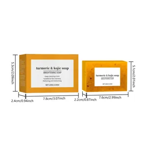 Savon nettoyant au citron, curcuma et acide kojique pour une peau lumineuse et hydratée.