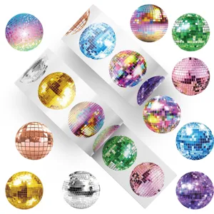 Adesivi colorati a forma di palla da discoteca per decorazioni creative di diari e agende