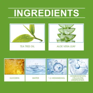 LANISKA parche de cuidado de gel de silicona con detalles completos de ingredientes activos.
