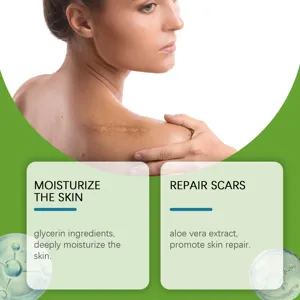 Detalle del parche de gel de silicona para cicatrices con glicerina y extracto de aloe.