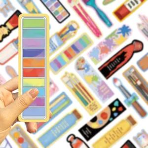 Hand-held cartoon paint palette paper bookmark from a 30-piece creative DIY art set