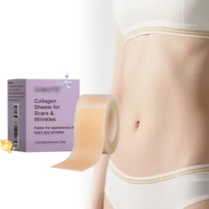 Parche de Cuidado de la Piel de Colágeno Rollo de Cinta de Cicatriz de Silicona Reparación de Piel Corporal Parche Desnudo Invisible Transpirable