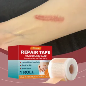 Professional scar repair tape with hyaluronic acid, lightweight breathable sheet for smooth skin.