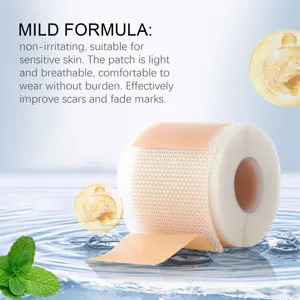 Detailed shot of breathable silicone scar repair tape roll, lightweight and skin-friendly.