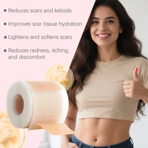 Silicone scar sheet roll breathable skin care patch for keloid and scar reduction 1pc
