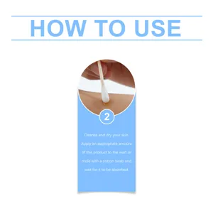 Skin care serum usage instruction detail image showing step-by-step application guide.