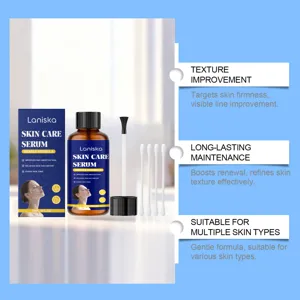 LANISKA 30ml gentle skin care serum set with brush and swabs for smooth, radiant face care.