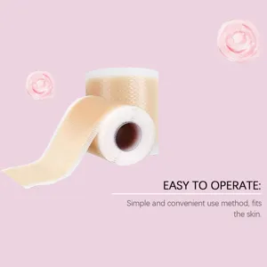 Close-up detail of invisible facial gel tape roll, skin-friendly texture for daily use.