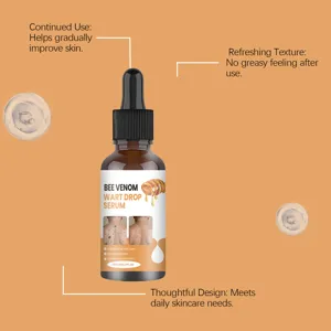 Sérum gouttes anti-verrues au venin d'abeille avec pipette, formule douce 30ml.