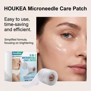 Parche de cuidado microneedle HOUKEA 3 en 1 para calmar suavemente la piel con diseño cómodo.