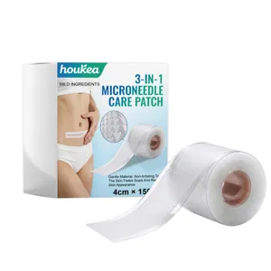 HOUKEA rollo de parche para cicatrices con microagujas 3 en 1, cinta de silicona suave 4cm.