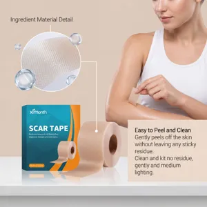 XIMONTH Cinta de Cicatriz 4cmx150cm Rollo de Gel de Silicona Transpirable para Cuidado