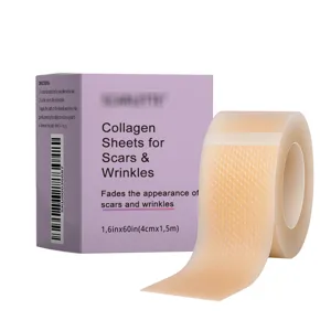 Rollo de cinta de silicona para cicatrices parches de colágeno para cuidado de piel y arrugas