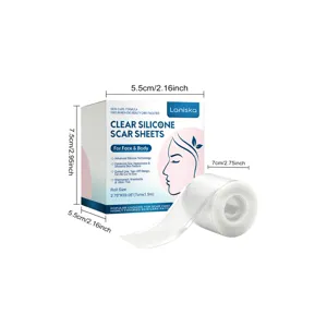 Rollo de hojas de silicona transparente para cicatrices de rostro y cuerpo cuidado.