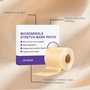 Parche de estrías con microagujas transpirable reparación suave cuidado corporal 4x150cm
