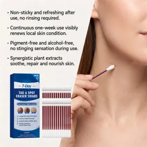 7-day skin tag removal cotton swabs, gentle herbal spot eraser for personal care.