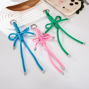 Handgeweven Nylon Telefoonkoord Niche Creatieve Strik Knoop Tashanger Minimalistische Sleutelhanger Korte Stijl Telefoonhoesje Riem Ornament