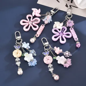 Sommer Frische Acryl Hohl Blume Stern Flasche Taschenanhänger Ins Stil Vielseitig Handgefertigte Perlen Handykette Anhänger Für Damen Mädchen Taschenzubehör