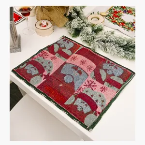 Kerst geweven placemat tafelloper feestelijke eettafel decoratie Kerstman ontwerp 1st