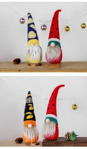 Bambola gnomo senza volto di frutta peluche ornamento per festa di Natale decorazione casa