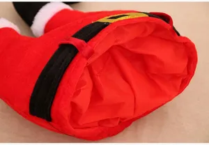 Christmas upside down Santa legs decoration plush red pants holiday party hanging props