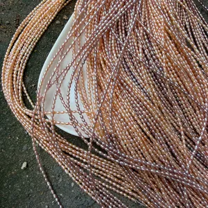 Detailansicht von 2-2,5 mm natürlichen Mini-Reis-Süßwasserperlen für DIY-Schmuck